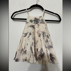 Banana Republic BR Baby Linen Tiered Safari Dress Size 12-18 Months